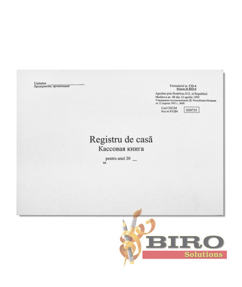 Registru de casă CO-04 A4, hârtie ofset, 50 file